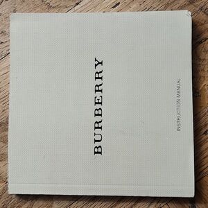 BURBERRY Watch INSTUCTION MANUAL Only